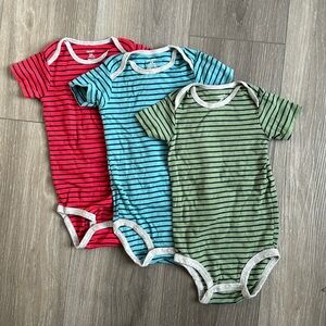 Carters 3 pack striped onesies